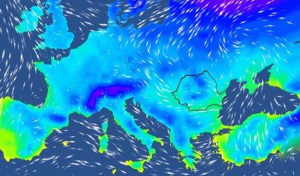 Harta temperaturilor în Europa