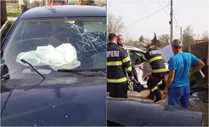 Dezastru pe o șosea din Constanța. Doi copii de 3 și 9 ani, răniți grav de o mașină condusă de un șofer băut. Unul dintre micuți, în comă