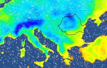 Harta temperaturilor în Europa