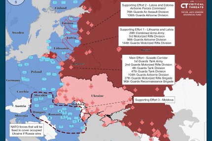 ISW: Rusia cucereşte Ucraina dacă SUA nu acţionează urgent. Granițele NATO din România, Polonia, Ungaria și Slovacia vor fi ameninţate în premieră