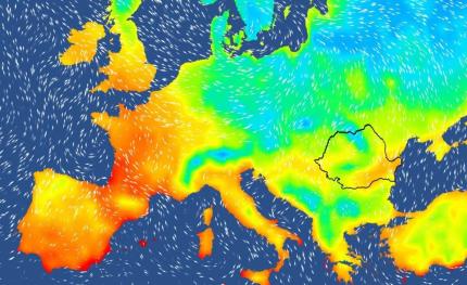 Harta temperaturilor în Europa