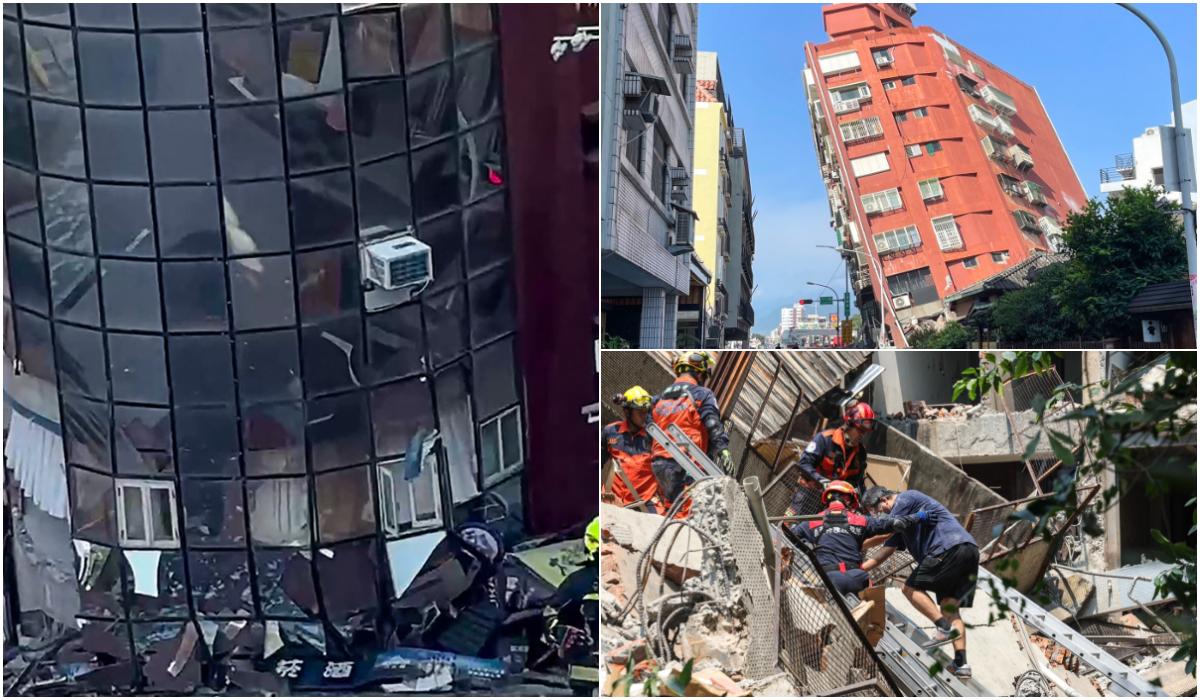 Cutremur în Taiwan. Insula, zguduită de cel mai puternic seism din ultimii 25 de ani: Clădiri prăbuşite, persoane blocate sub dărâmături, mii de case fără curent