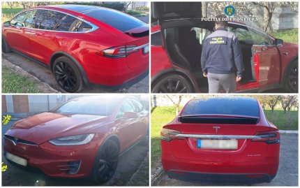 Tesla de 200.000 de euro, furată din Germania, depistată la Vama Huși. Șoferul le-a spus polițiștilor că a împrumutat mașina de la șeful lui