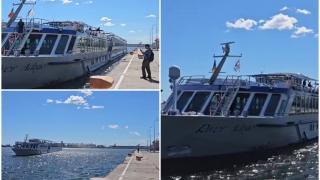 Zeci de americani, în vacanţă pe croazieră la Constanţa. Au ajuns în port cu nava River Adagio după ce s-au plimbat pe Dunăre. Cât vor sta în România