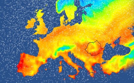 Harta temperaturilor în Europa