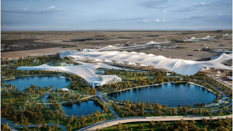 Unde va fi construit cel mai mare aeroport din lume și cum va arăta investiția de 35 de miliarde de dolari. ”Prima fază” a proiectului va fi gata peste 10 ani