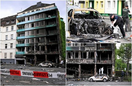 Trei oameni morți și cel puțin 16 răniți, după o explozie masivă la parterul unui bloc din Germania. Flăcările masive au distrus aproape toată clădirea