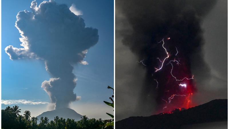 Vulcanul Ibu din Indonezia, aflat pe "Inelul de foc" al Pacificului, a început să erupă. Locuitorii din 7 sate, evacuați