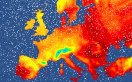 Harta temperaturilor în Europa