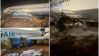 Momente de panică pe un aeroport din Senegal. Un avion Boeing cu 73 de pasageri a derapat la aterizare şi a ieşit de pe pistă