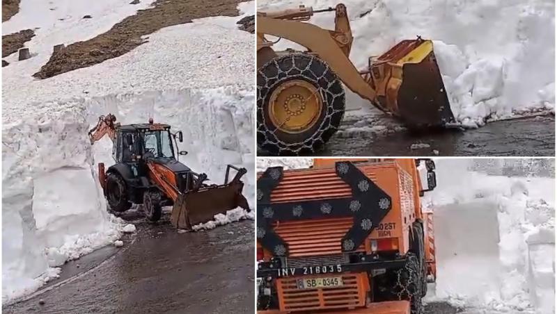 Zăpadă de peste 4 metri pe Transfăgărășan. Drumari: "Acum începe greul! Am ajuns în zona cea mai dificilă"