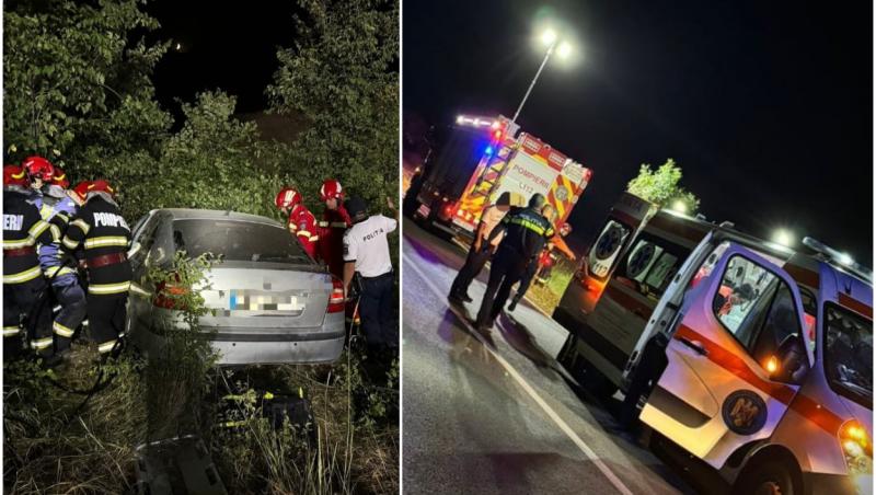 Tragedie azi noapte pe DN7. Un şofer a murit pe loc după ce a ieşit de pe şosea, în câmp. Alţi doi bărbaţi au fost răniţi