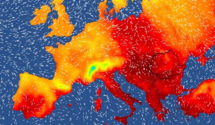 Harta temperaturilor în Europa