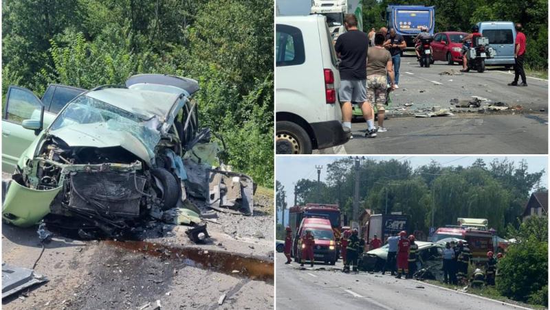 Un şofer şi-a găsit sfârşitul pe DN11, în Braşov. Maşina lui s-a făcut bucăţi, după ce s-a ciocnit violent de un TIR