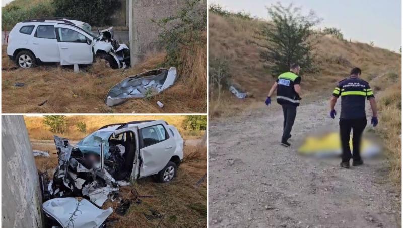 Tragedie de Rusalii, pe un drum din Constanţa. Un şofer a murit pe loc, după ce s-a înfipt cu Duster-ul într-un cap de pod