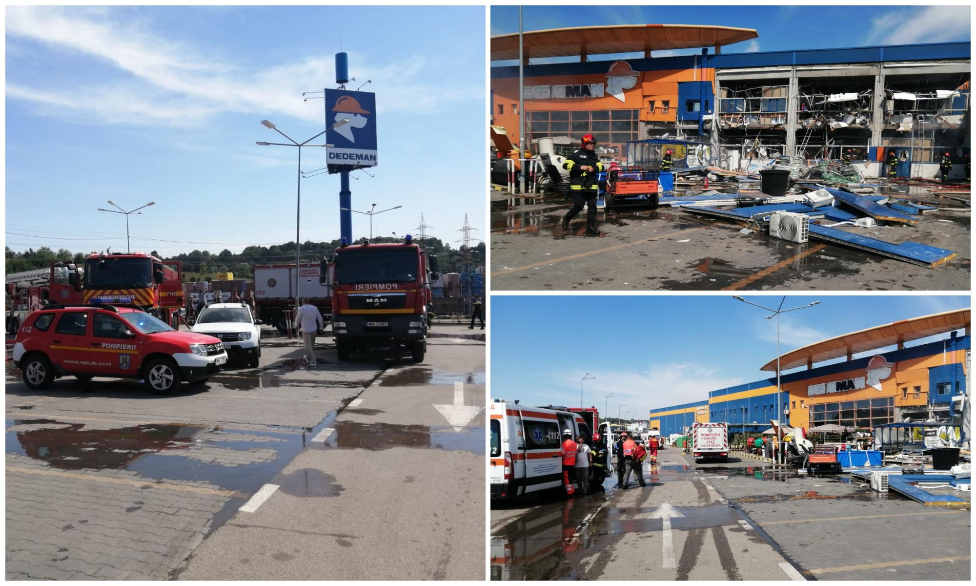 Explozie puternică la un magazin Dedeman din Botoșani