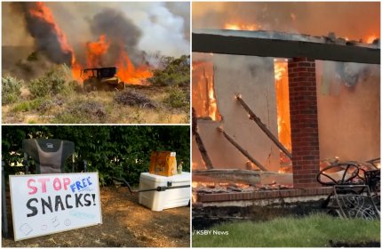 "Lacul de Foc" a pârjolit 11.000 de hectare de teren în California. Termometrele au atins 52 de grade Celsius în unele zone