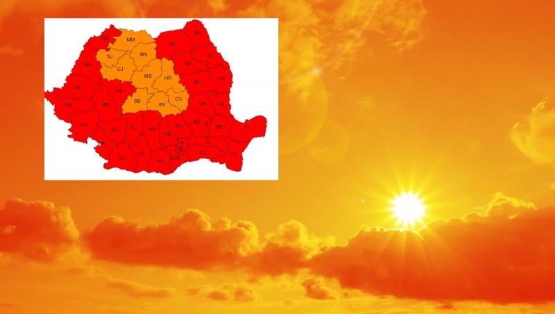 ANM a prelungit până marţi codul roşu de caniculă în Bucureşti şi 32 de judeţe. Vom resimţi temperaturi de peste 45 de grade Celsius