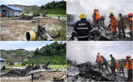 Catastrofă cu18 morți, după ce un avion a derapat de pe pistă la decolare și a luat foc, pe un aeroport din Nepal. Pilotul, singurul supraviețuitor