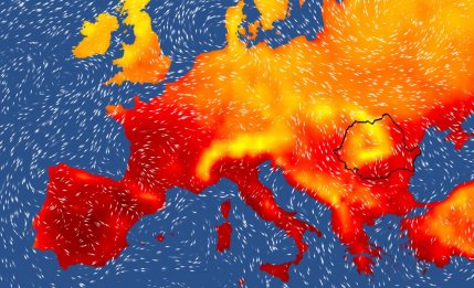 Harta temperaturilor în Europa