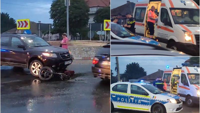 Un biciclist a ajuns sub roţile unei maşini într-o intersecţie din Constanţa. A fost găsit în viaţă, cu răni grave