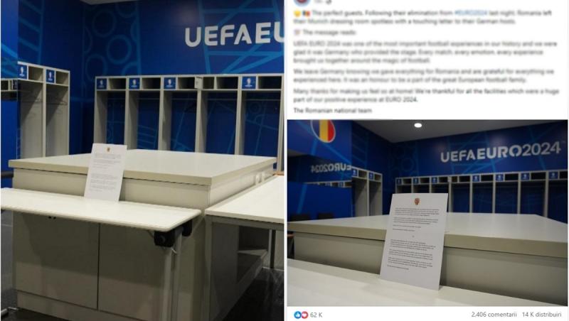 Reacția UEFA, după ce echipa națională a României a făcut curat în vestiar și a lăsat un mesaj pentru Germania