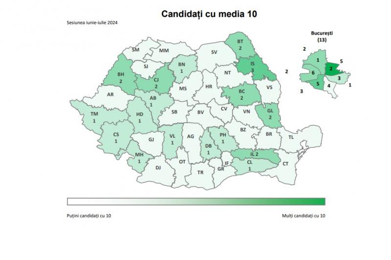 Rezultate Bacalaureat 2024. Rata de promovare de 76,4%, mai mare ca anul trecut. Topul juţelor şi harta notelor de 10 Rezultate Bacalaureat 2024. Rata de promovare de 76,4%, mai mare ca anul trecut. Topul juţelor şi harta notelor de 10