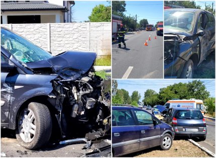 Accident grav cu 3 mașini implicate, în Giurgiu. O fetiță de 10 ani și alți doi bărbați au rămas încarcerați