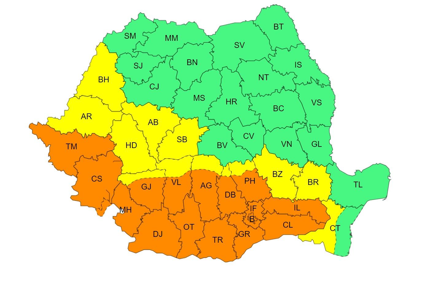 hartă meteo