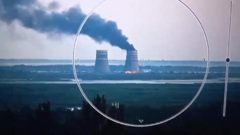 Incendiu în turnul de răcire al centralei nucleare de la Zaporojie. AIEA: o dronă plină cu explozibil a lovit în apropiere. Ruşii dau vina pe Ucraina