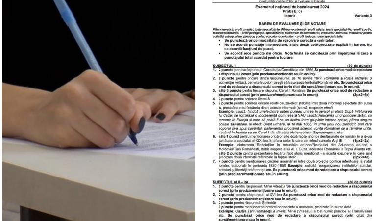 Barem de corectare Bacalaureat de toamnă 2024 - istorie. Cum se rezolvă subiectele