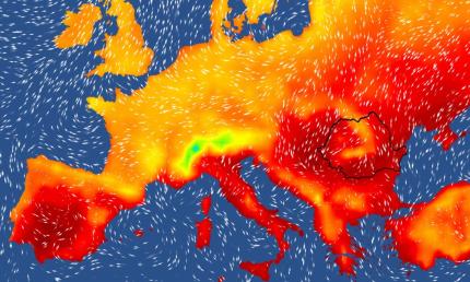 Harta temperaturilor în Europa