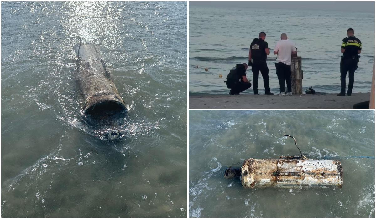 Alertă pe litoral după ce o bucată dintr-o rachetă rusească a ajuns pe țărmul românesc. Turiștii au crezut că e o bombă