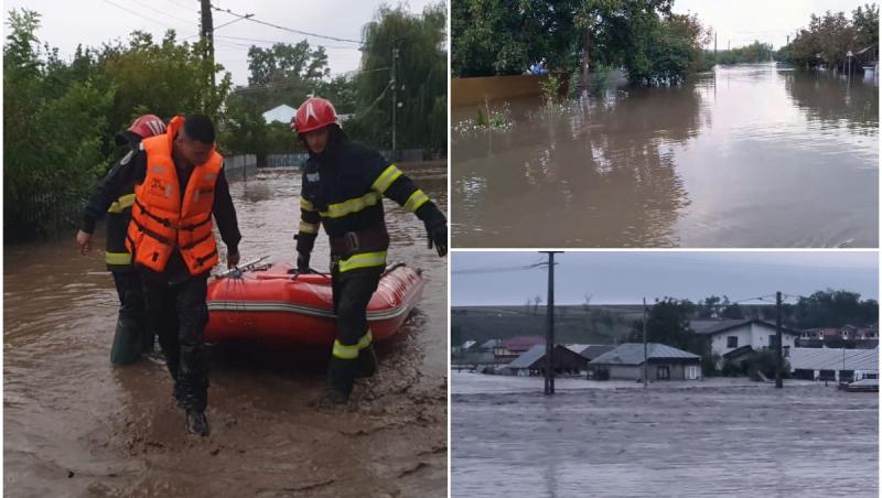 Primele decese în urma potopului. Patru persoane şi-au pierdut viaţa, luate de viituri, în Galaţi. Zeci de persoane, evacuate