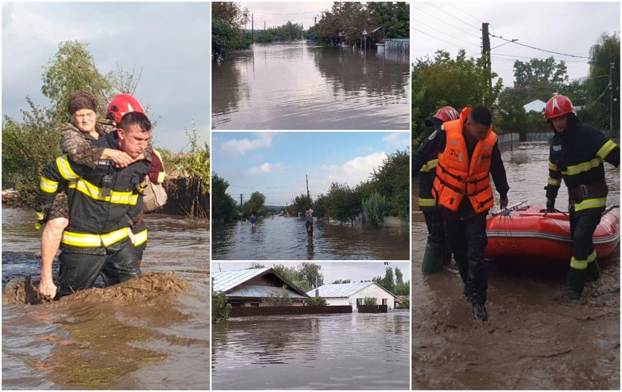 Imaginile dezastrului în județul Galați, după ploile torențiale