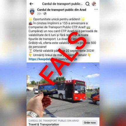 Tentativă de fraudă cu abonamente la preţ redus în numele Companiei de Transport Public din Arad. Escrocii vindeau cardurile cu doar 12 lei