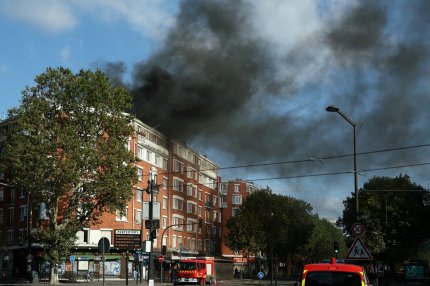 Incendiu puternic în Paris