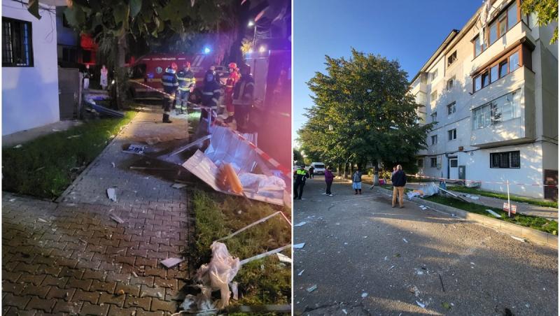 Explozie într-un apartament din Adjud. Un bărbat scos de sub dărâmături, 21 persoane au reuşit să iasă din bloc