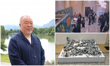 Momentul în care un bărbat distruge o sculptură de Ai Weiwei