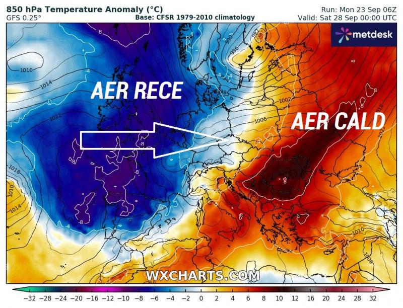 Furtuna Ashley traversează Europa şi ajunge şi în România. Temperaturile vor scădea drastic