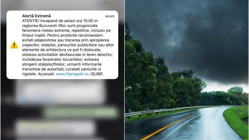 Fenomene meteo extreme în București și Ilfov. Autoritățile au emis mesaj Ro-Alert