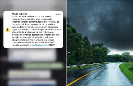 Fenomene meteo extreme, de la ora 15:00, în București și Ilfov. Autoritățile au emis mesaj Ro-Alert