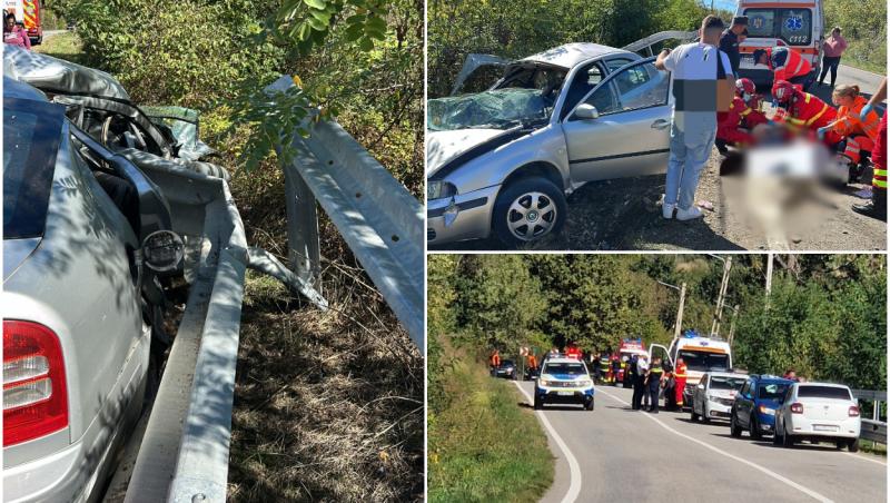 Accident dramatic la Peştişani, în Gorj. Șoferul de doar 18 ani, resuscitat de medici pe marginea drumului, a murit