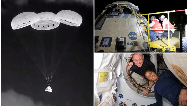 Vehiculul spaţial Starliner al companiei Boeing a revenit pe Pământ, fără echipaj. Doi astronauţi NASA, blocaţi pe ISS până anul viitor