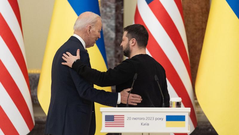 Zelenski, discuţie la telefon cu Biden.  Preşedintele Ucrainei i-a mulţumit omologului american pentru "sprijinul neclintit"