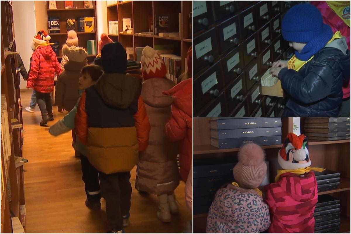 Cei mici s-au bucurat de un tur ghidat prin labirintul de cărţi