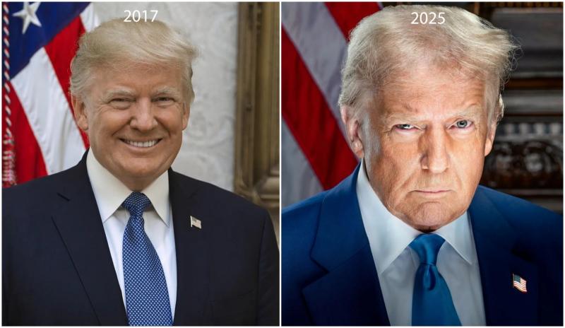 Donald Trump a abordat o atitudine mai dură în portretul din anul 2025