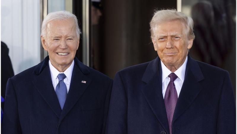 Momentul în care Donald Trump e întâmpinat de Joe Biden la Casa Albă. Biden i-a lăsat o scrisoare lui Trump: "E între mine și el"