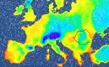 Harta temperaturilor în Europa