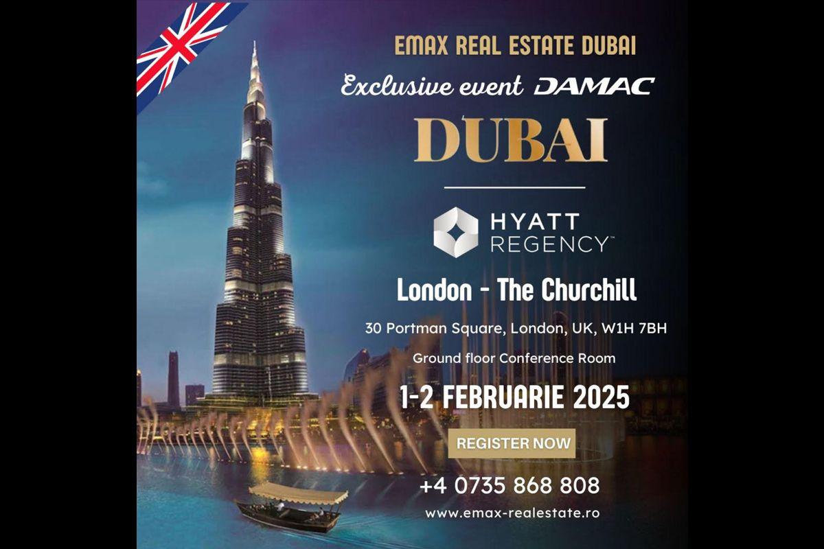 Eveniment imobiliar exclusiv: Emax Real Estate Dubai și Damac Properties aduc Dubaiul la Londra